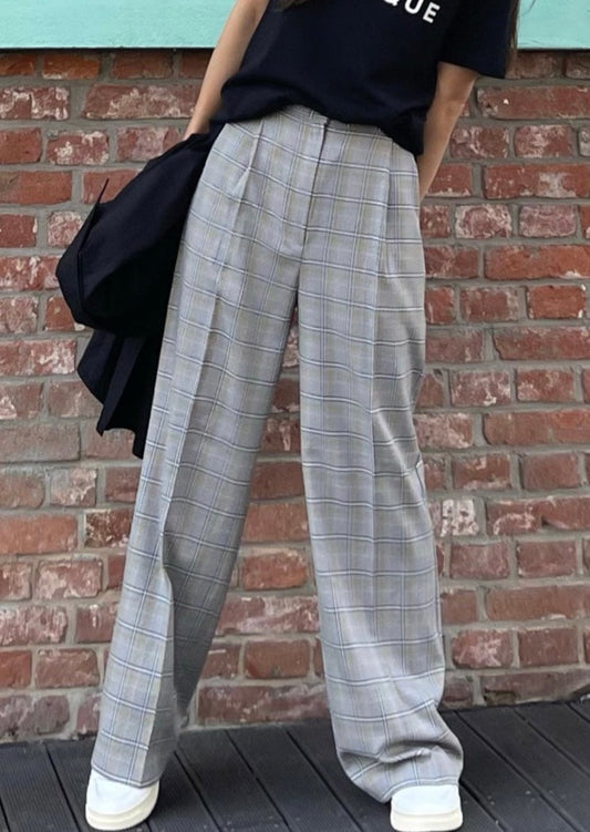 Lightweight Glen Check Slacks