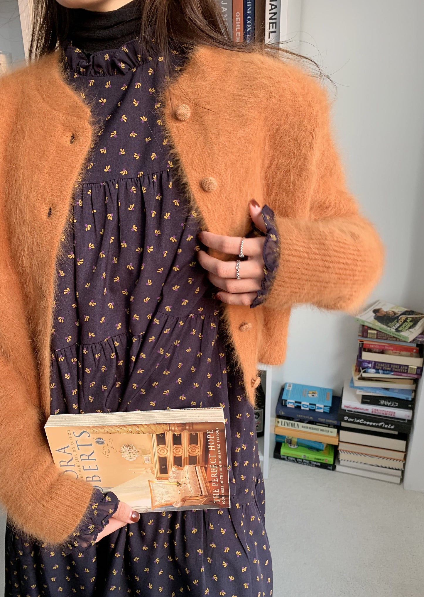 Wool / Angora Crop Cardigan