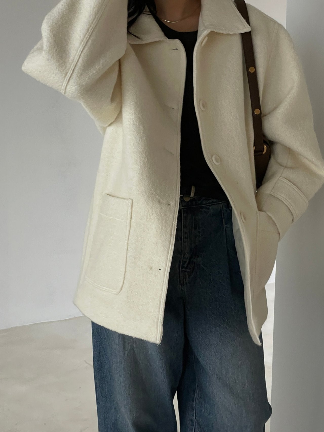 Chamber Bouclé Half Coat