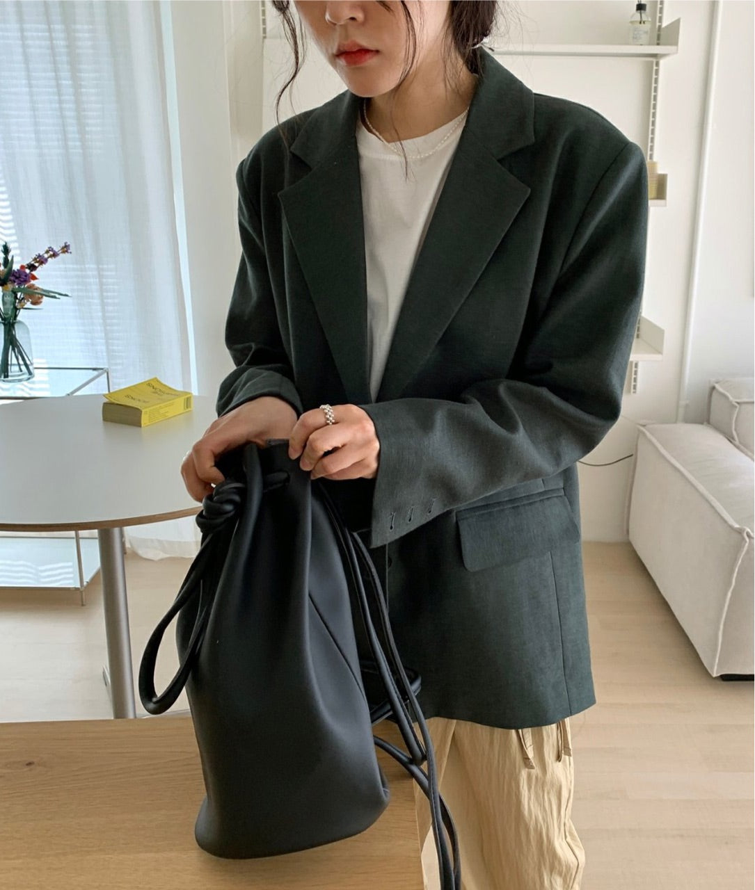 Abi + Ari Black Label Linen Blazer