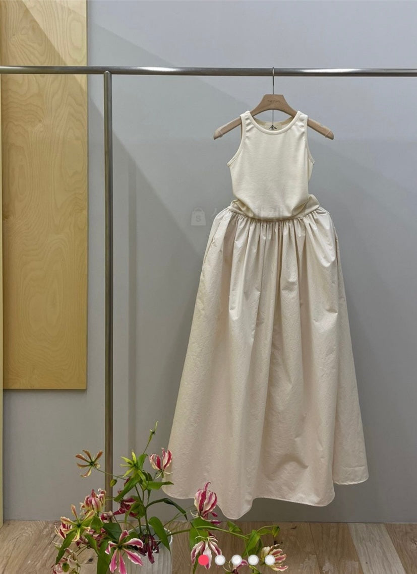 Cotton Combo Maxi Dress