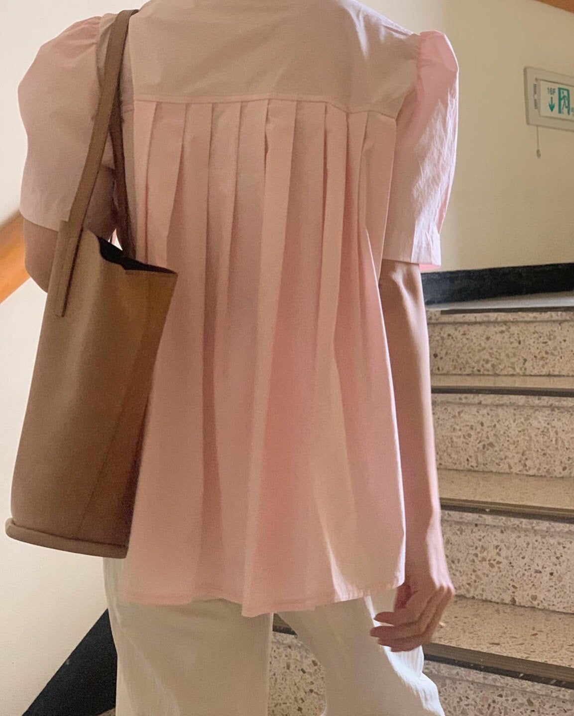 Abi + Ari Black Label Pleated Tail Shirt