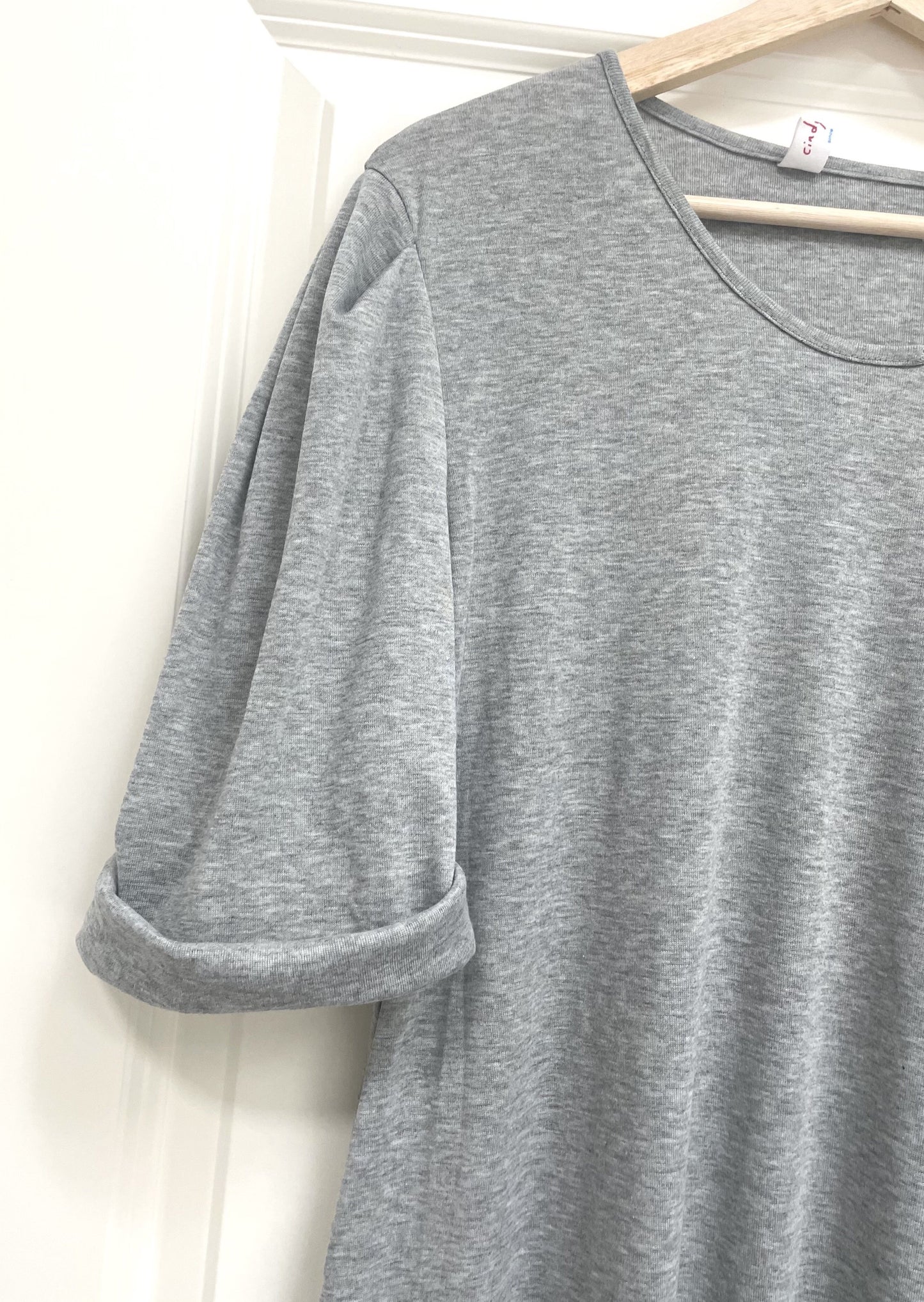 Dylan A-Line T shirt Maxi - one left in Heather Grey