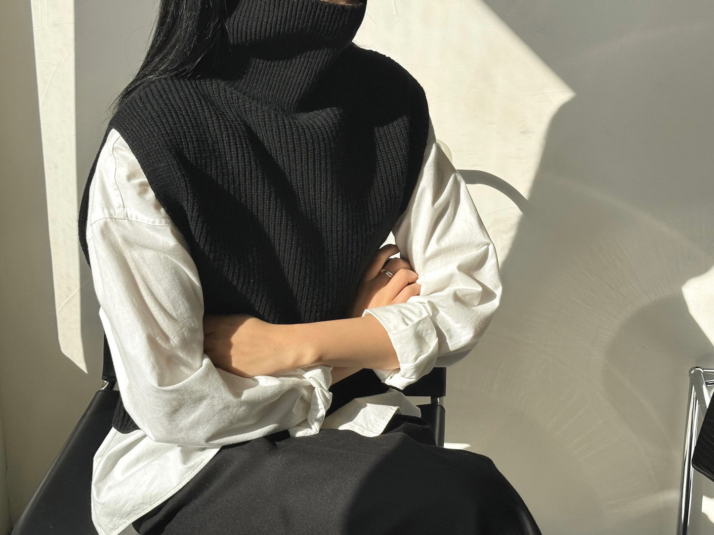 Wool Turtleneck Vest