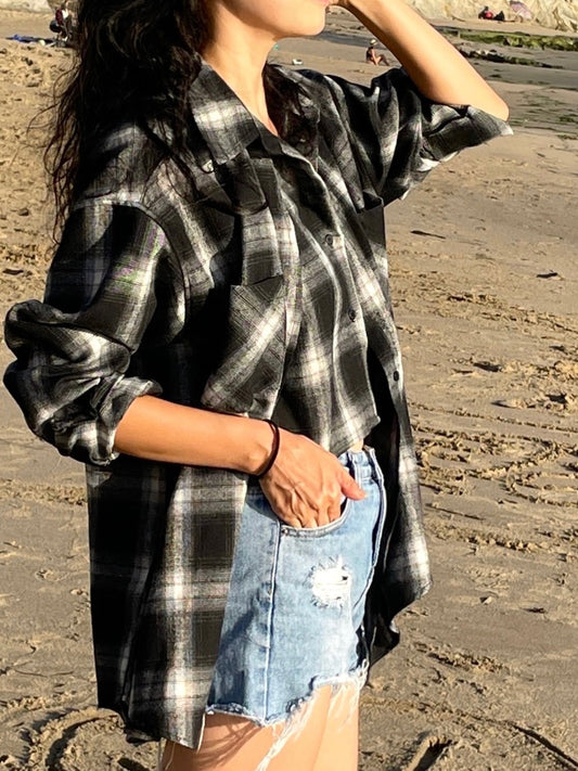 Layered Cotton Flannel Shirt