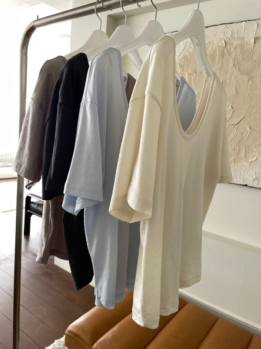 U-neck Tencel T-shirt