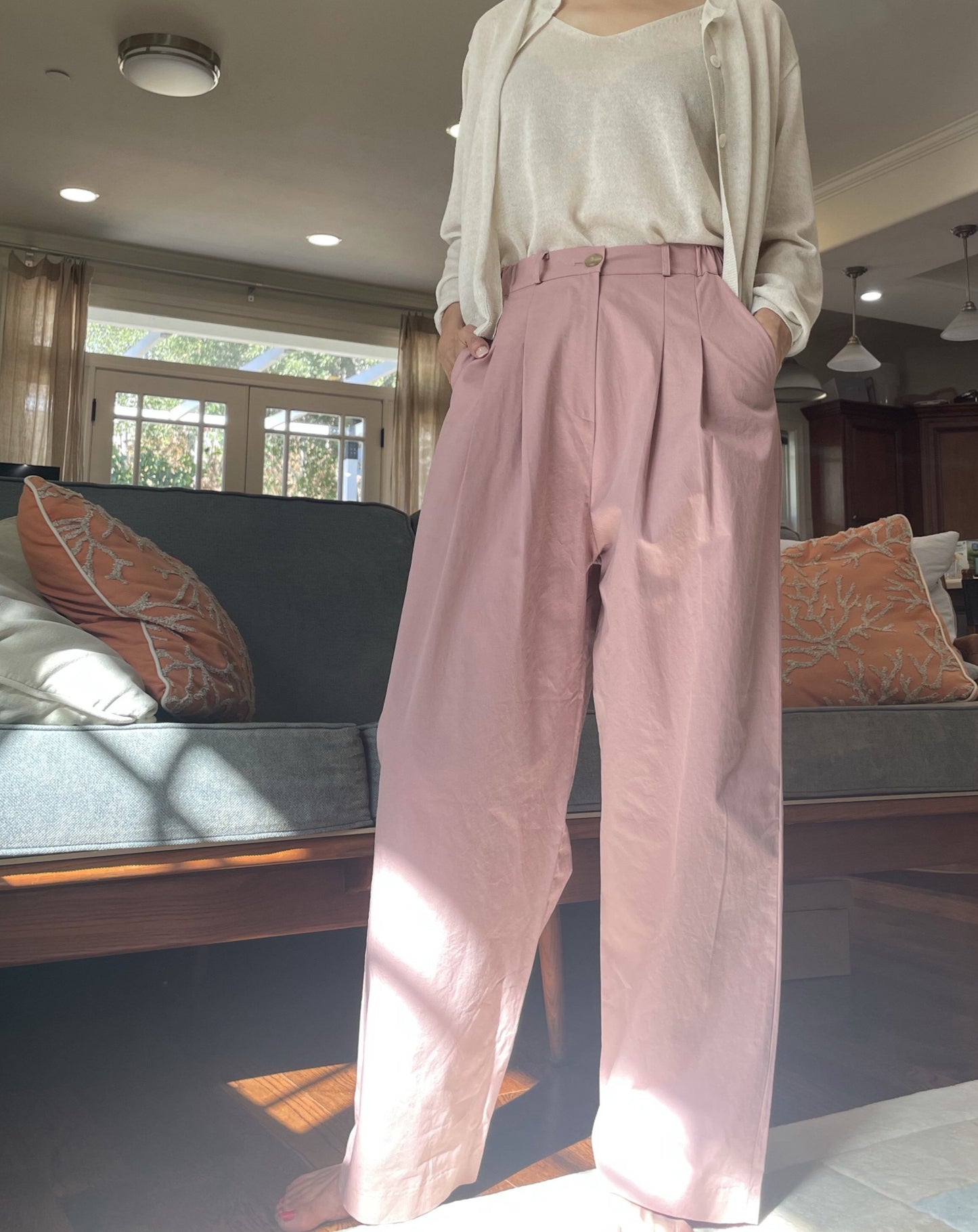 Lori Pleat Front Wide Pants