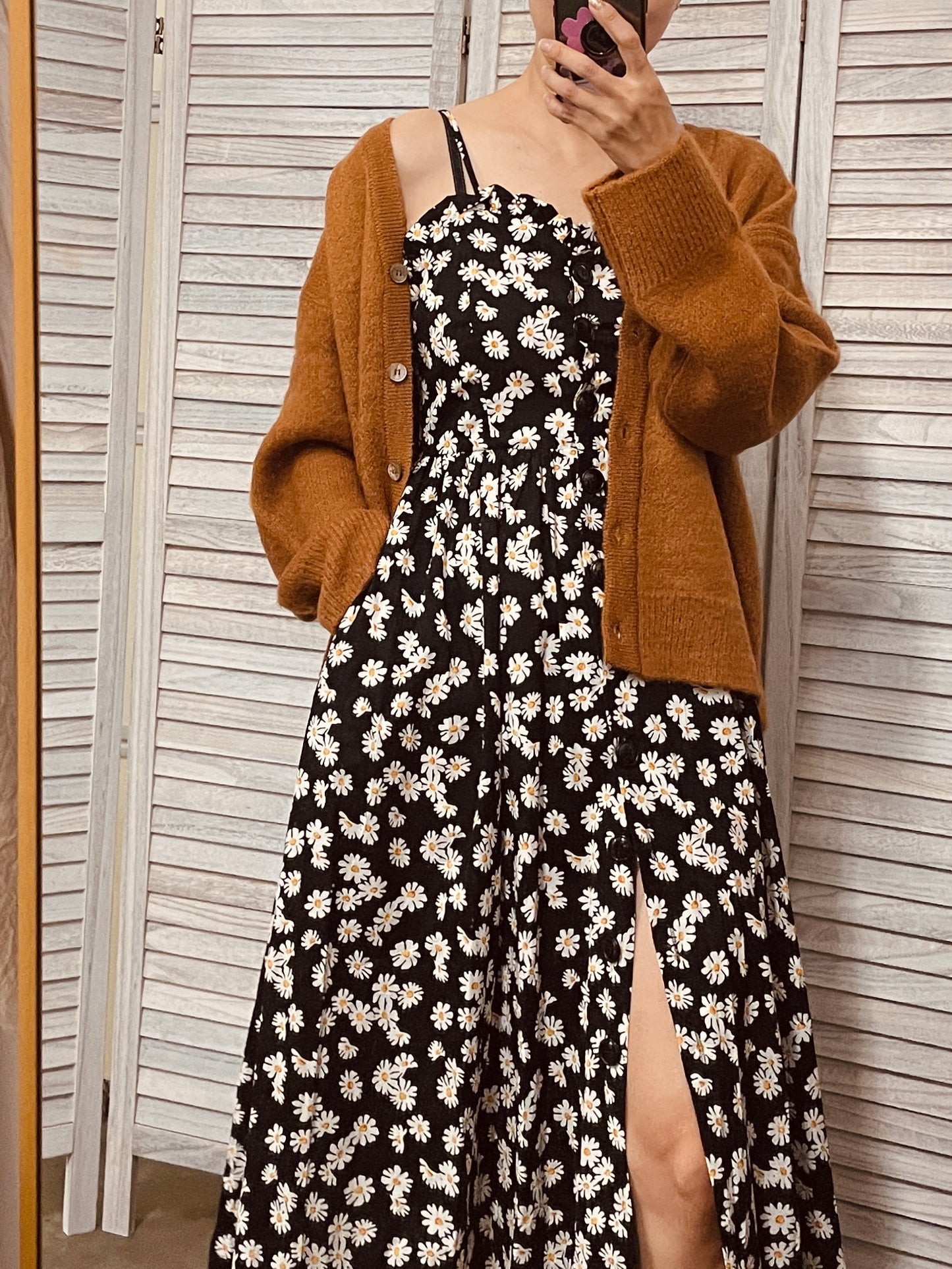 Brushed Wool / Alpaca Cardigan - 1 Left in Magenta