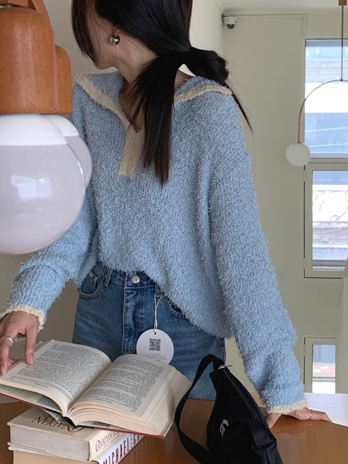 Spring Boucle Pull Over Knit