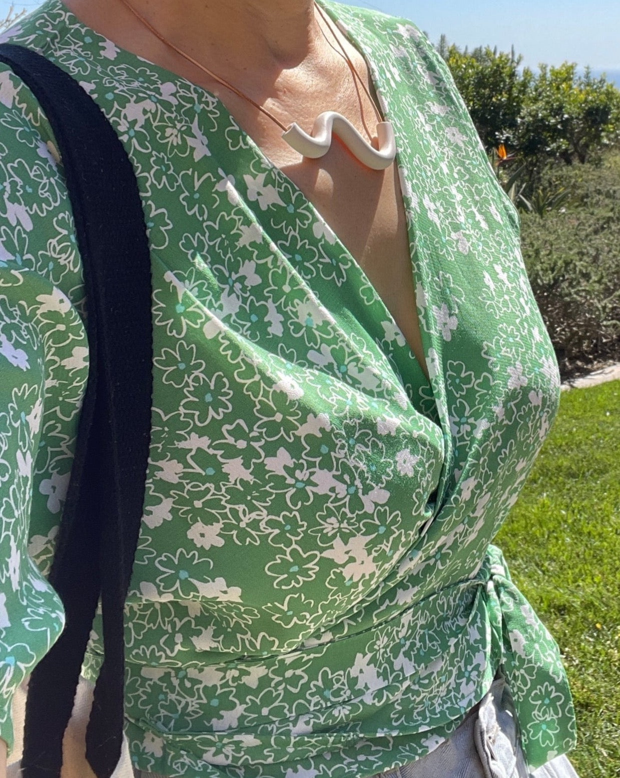 Floral Wrap Crop Top