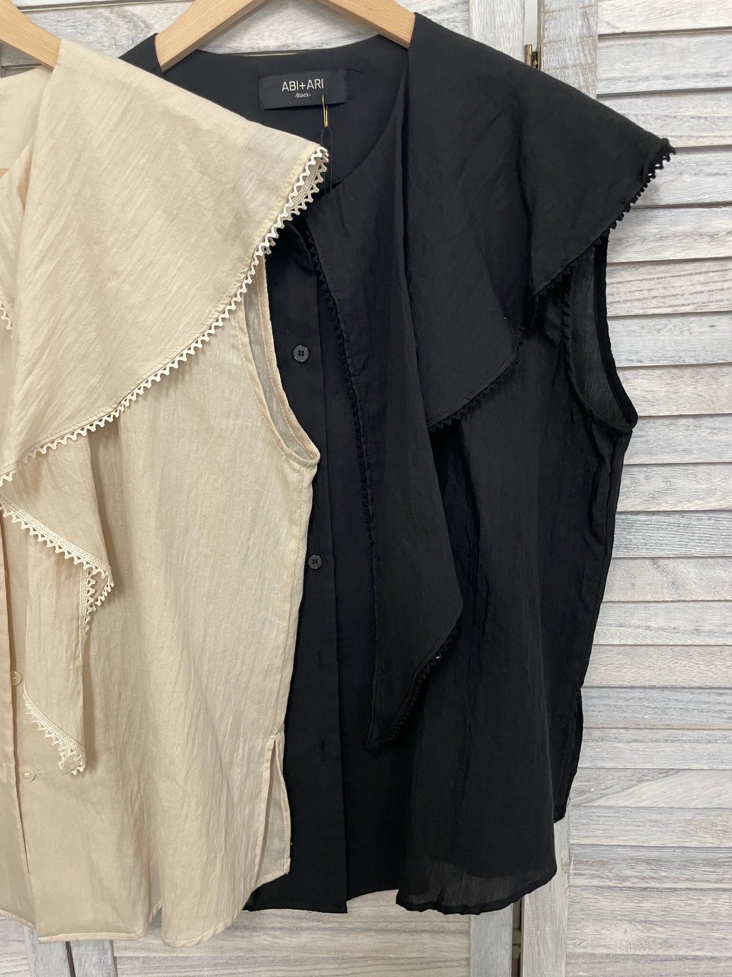 Abi + Ari Collection Caplet Collar Shirt