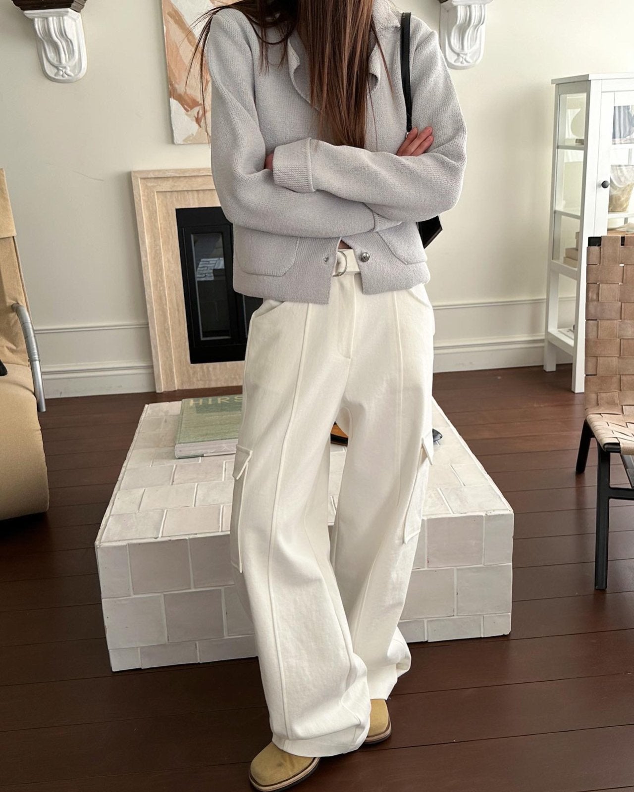 <Abi + Ari> Black Label Bio Washed Cotton Cargo Pants