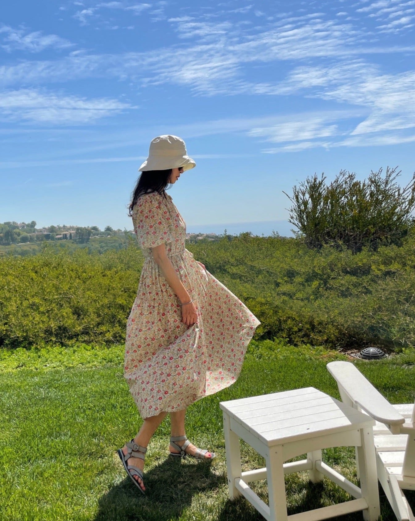 Puff Floral Cotton Dress