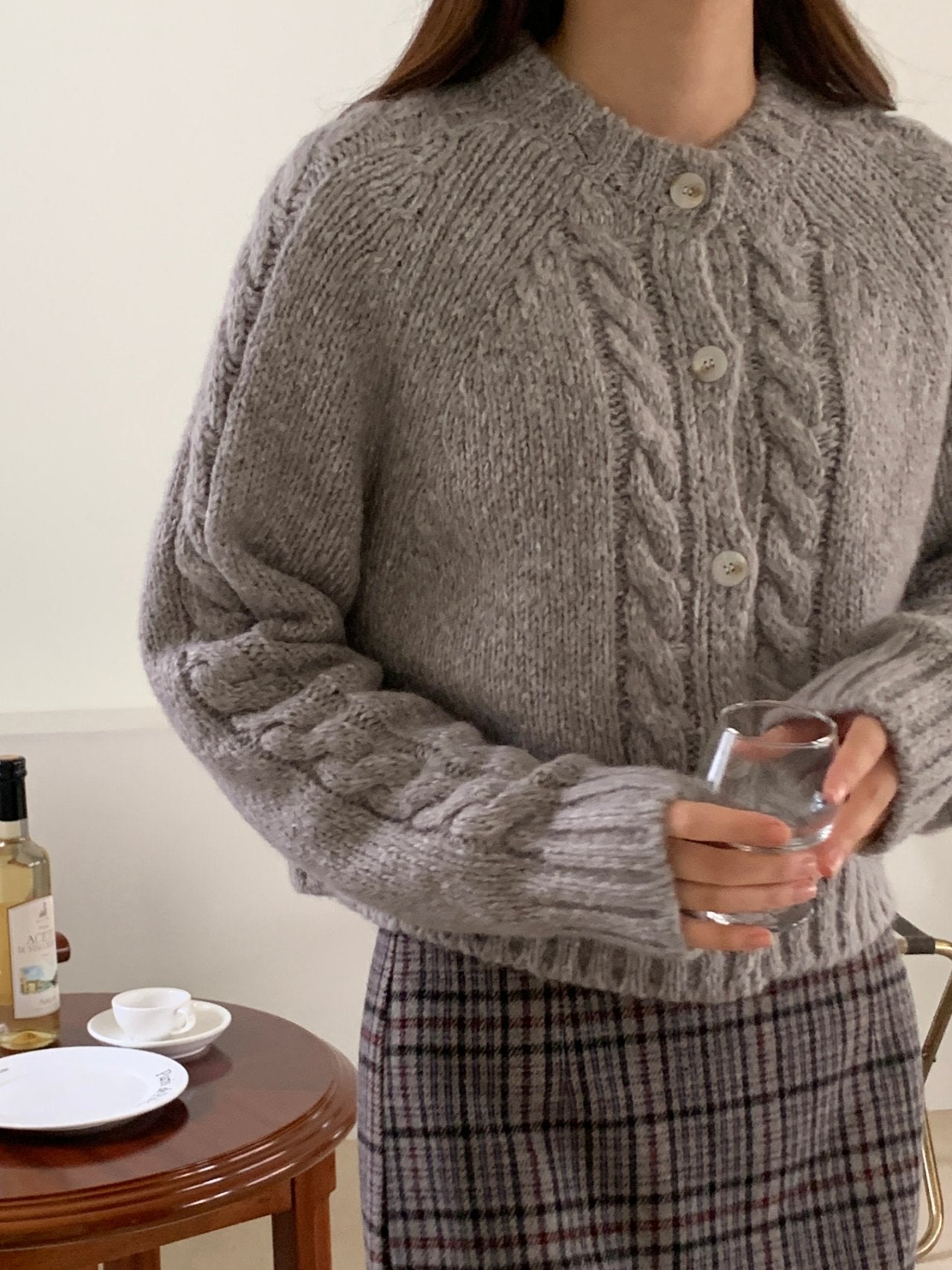 Mohair Cable Cardigan