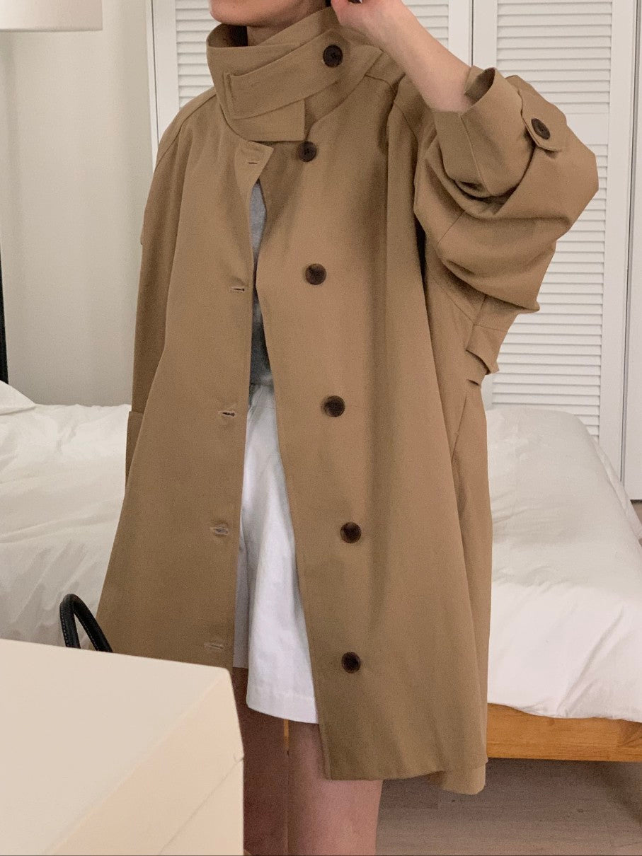 Spring Half Trench Coat - Only 1 left in black