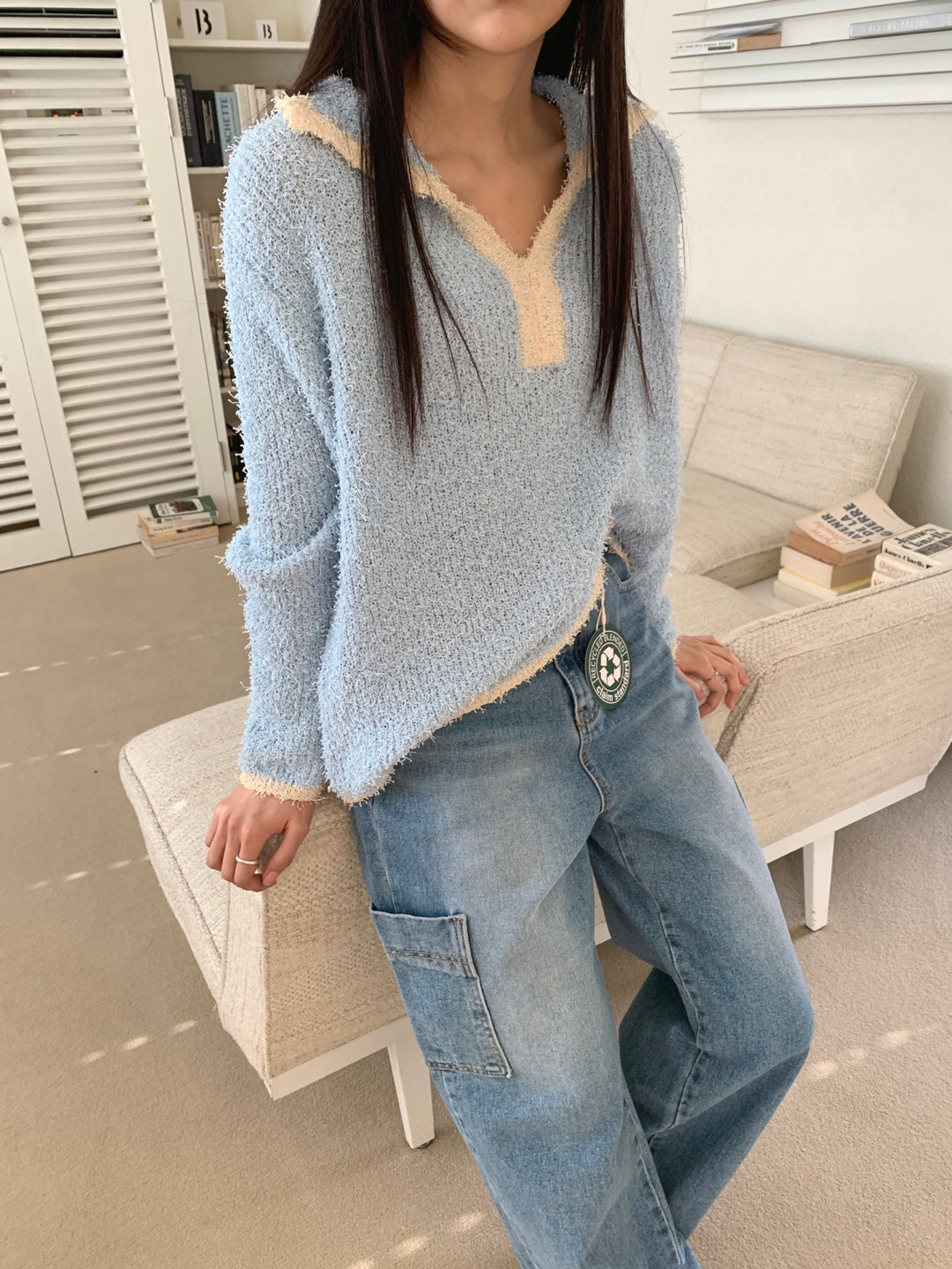 Spring Boucle Pull Over Knit