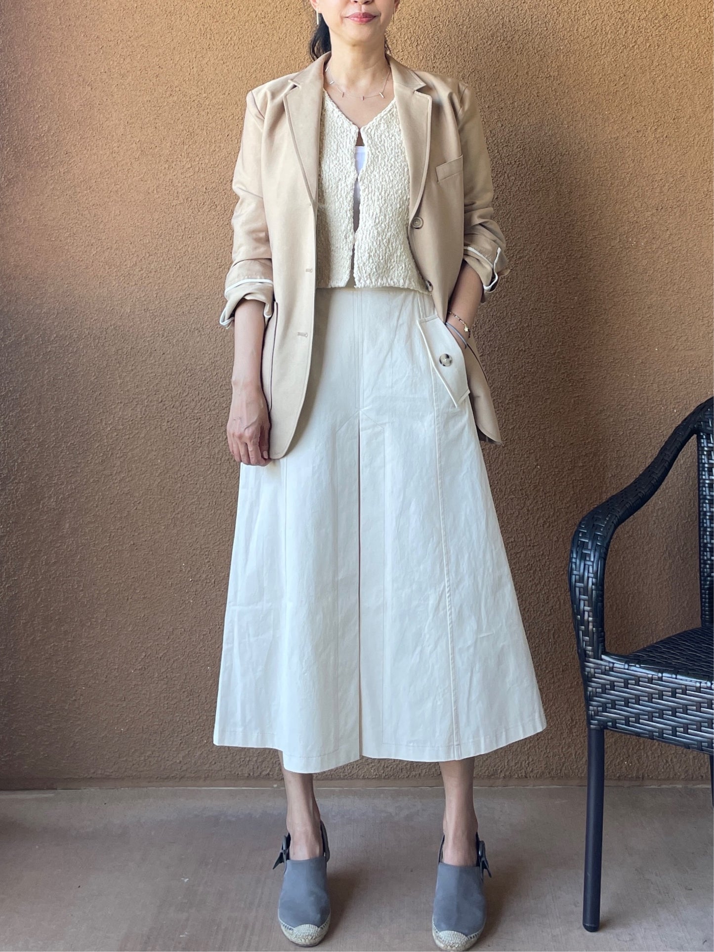 Cotton Blend Double Weave Blazer