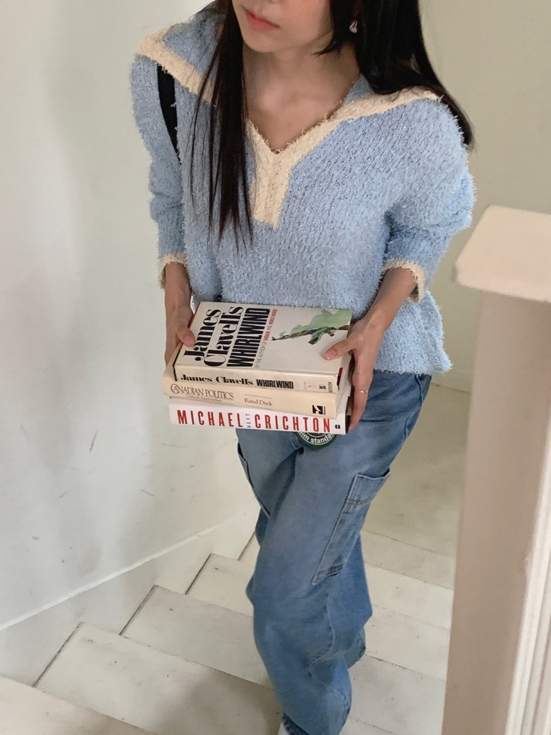 Spring Boucle Pull Over Knit