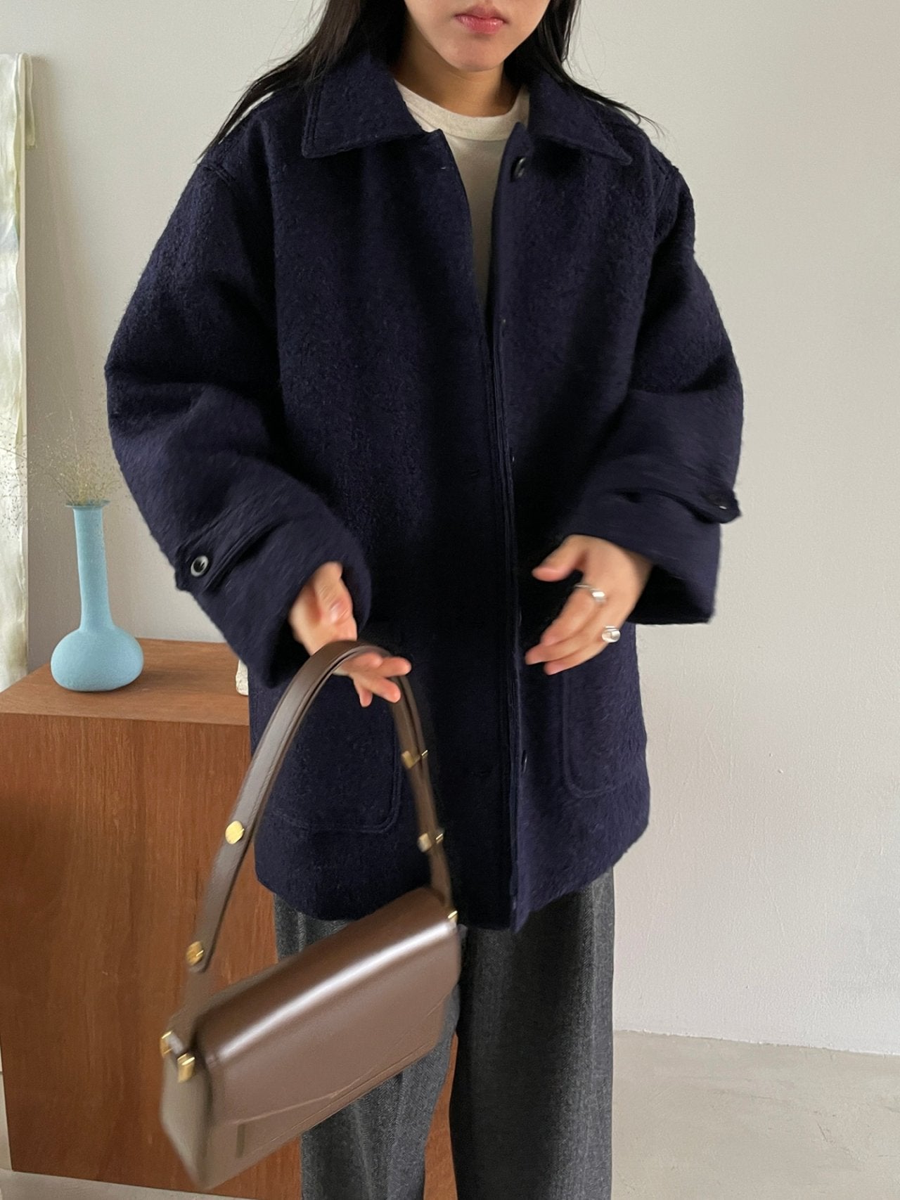 Chamber Bouclé Half Coat