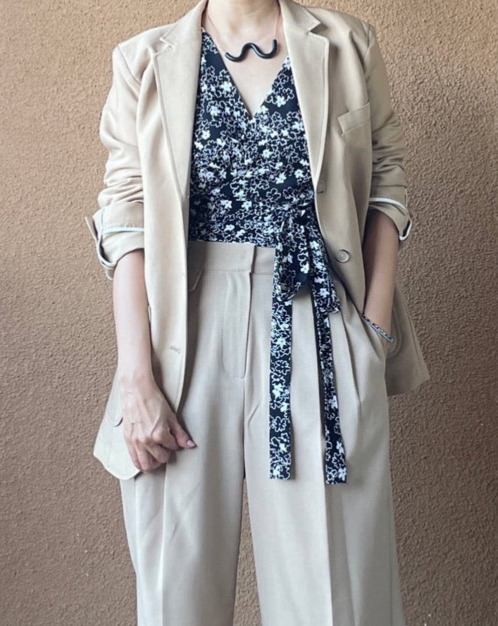 Floral Wrap Crop Top