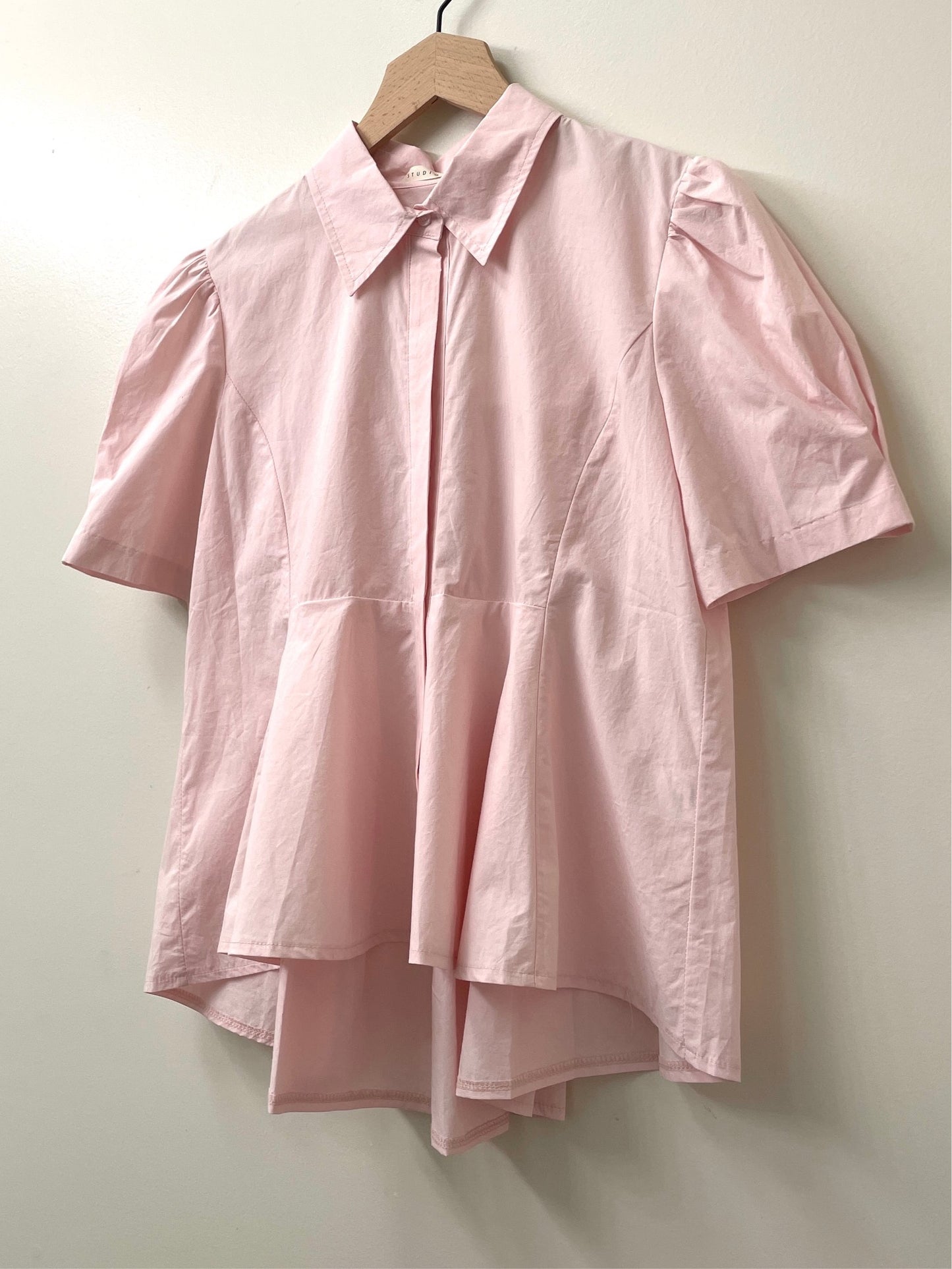 Abi + Ari Black Label Pleated Tail Shirt