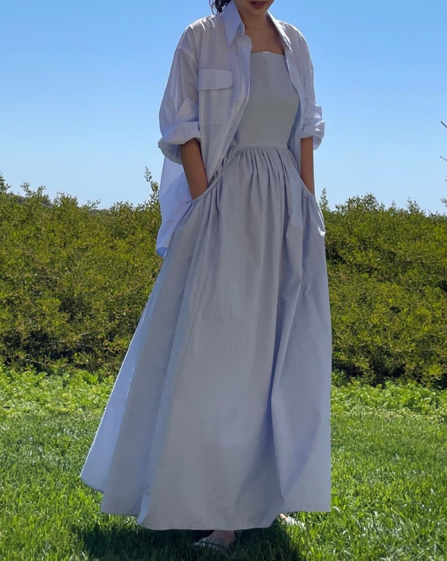 Summer Apron Cotton Maxi Dress - 4th Preorder