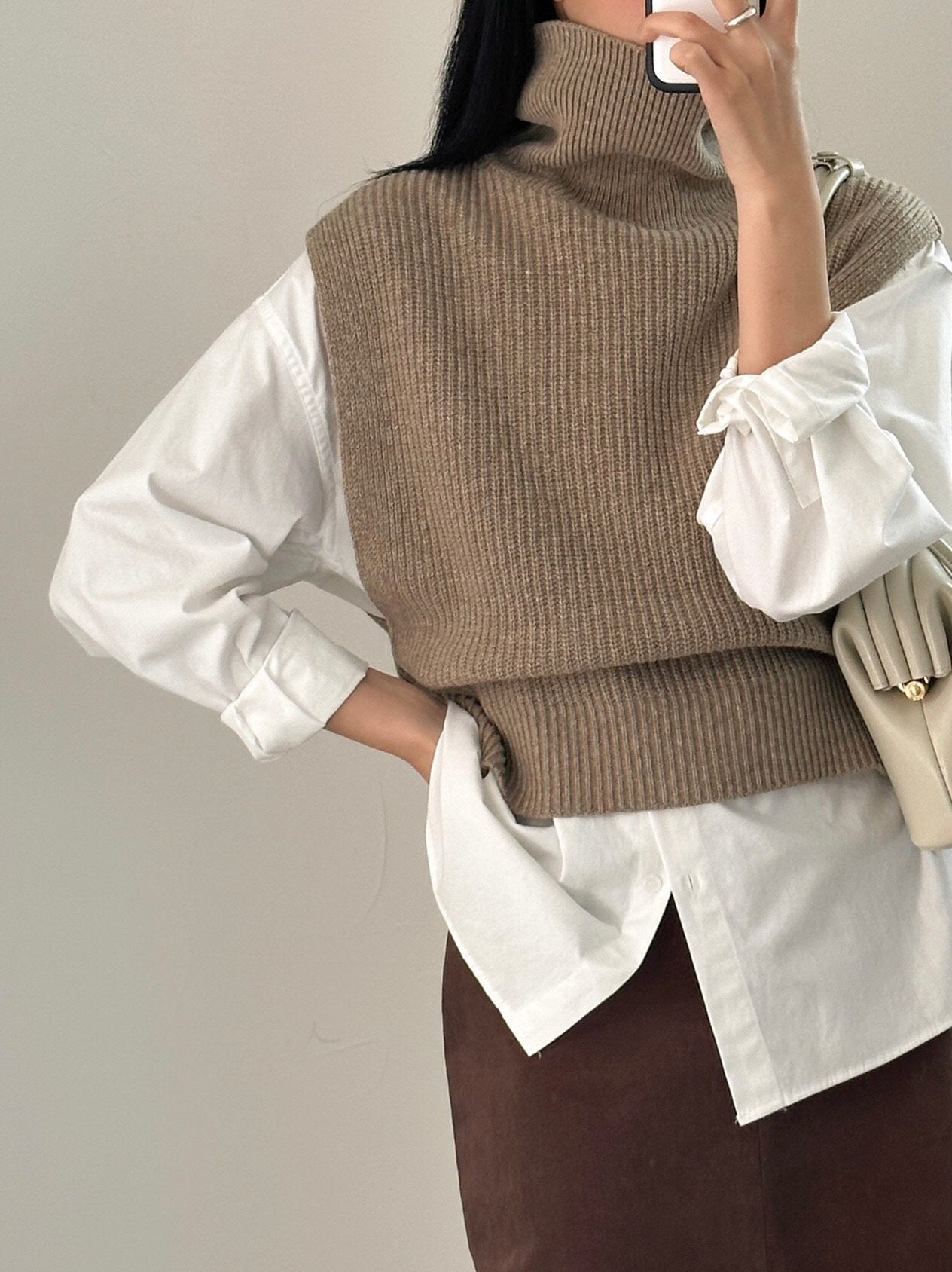 Wool Turtleneck Vest