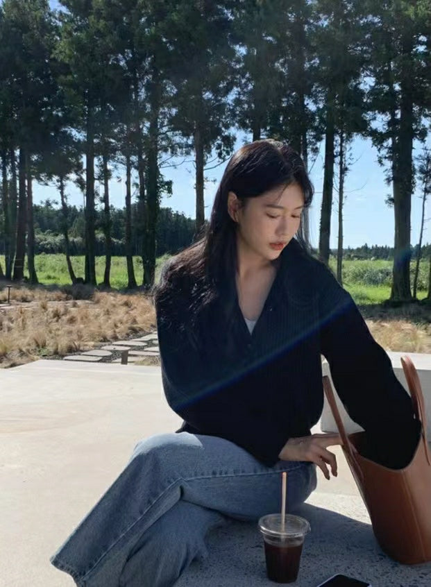 Turtleneck Wool Cardigan