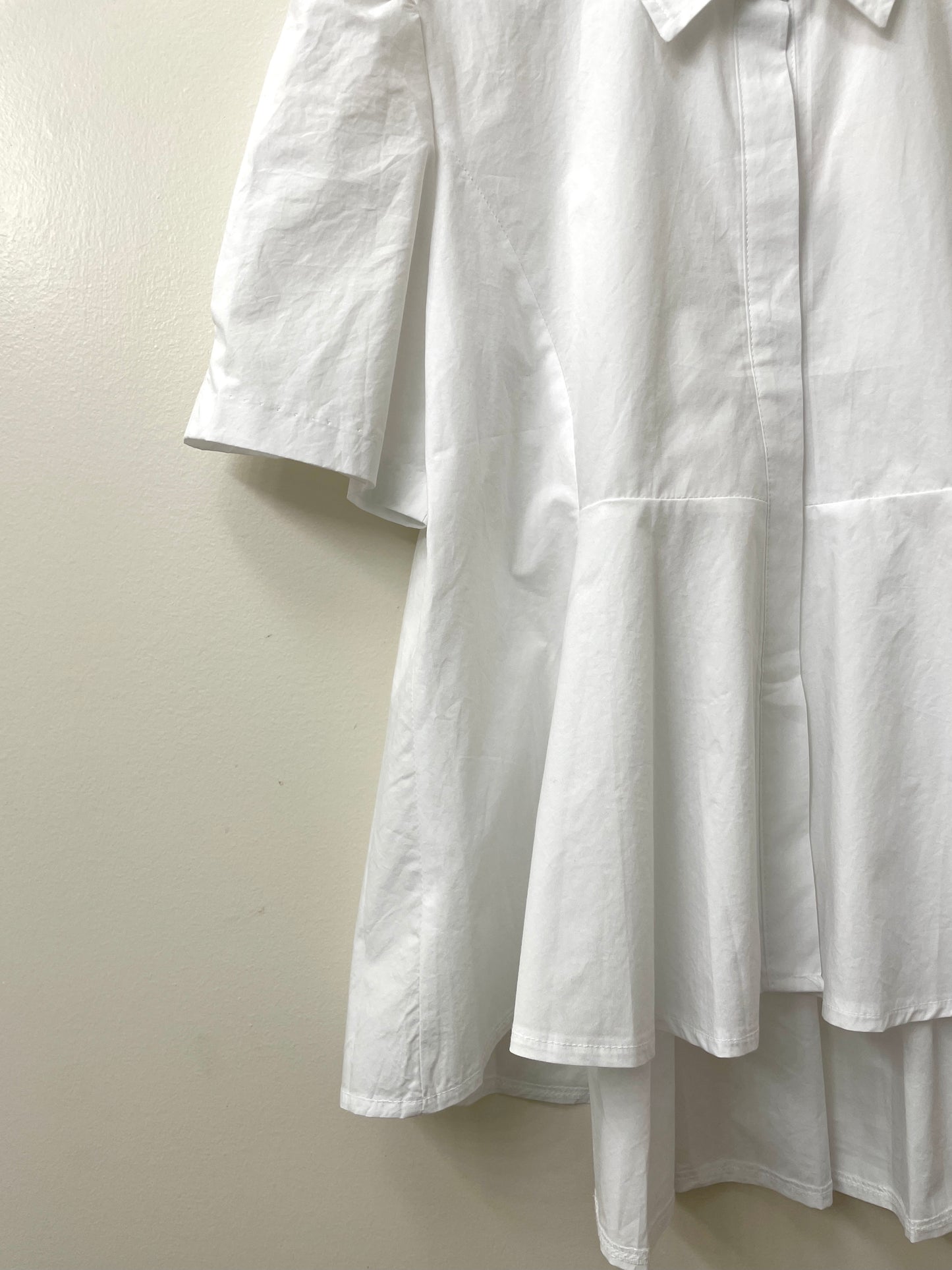 Abi + Ari Black Label Pleated Tail Shirt