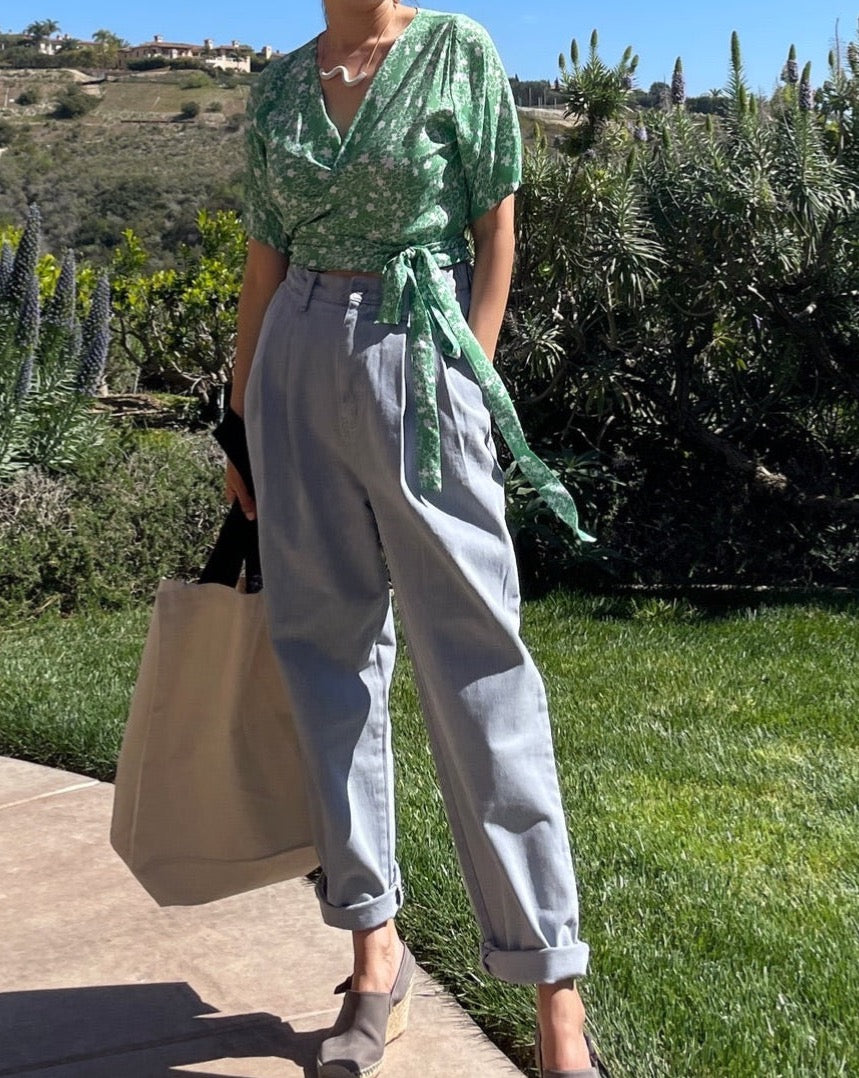 Floral Wrap Crop Top