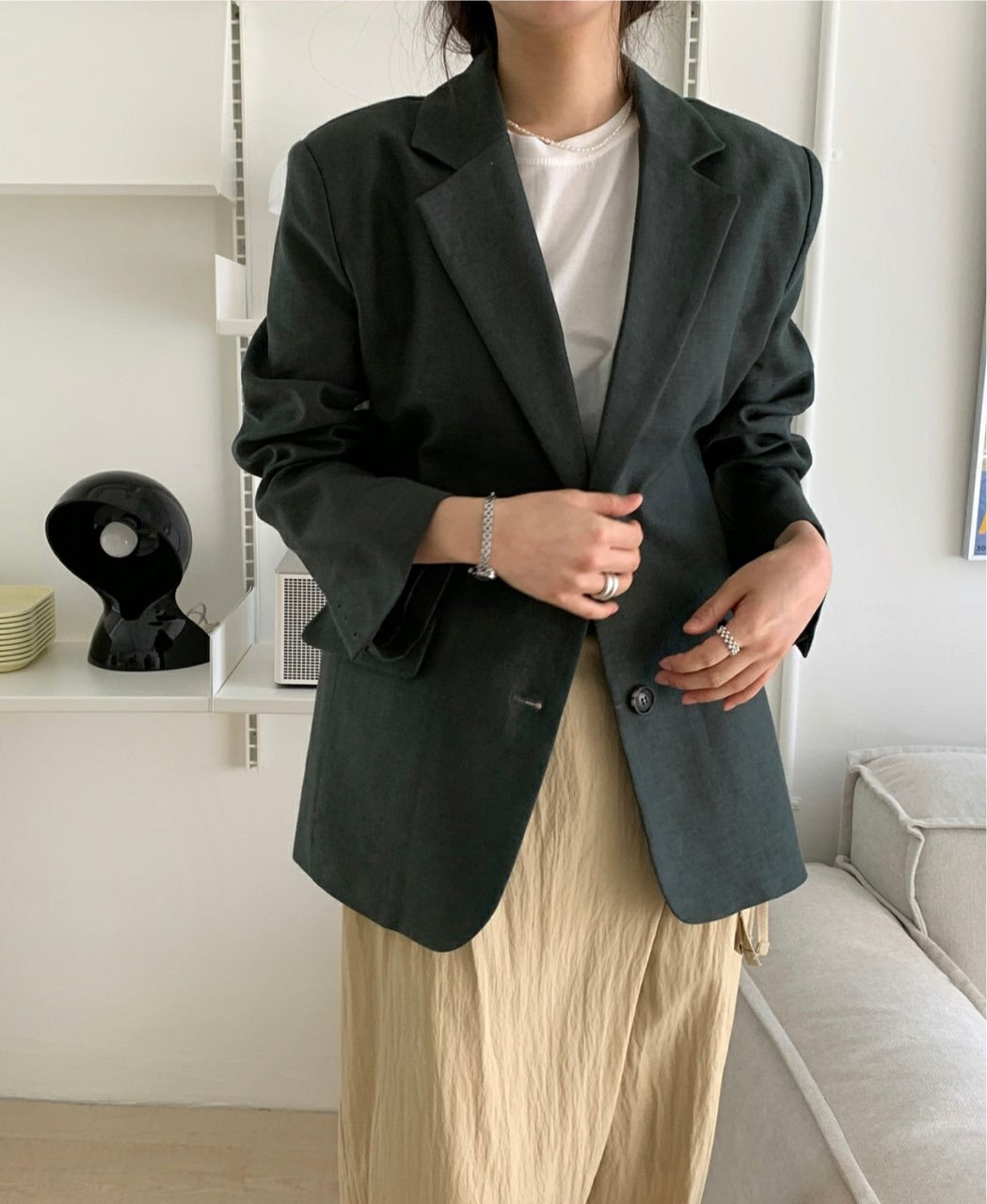 Abi + Ari Black Label Linen Blazer
