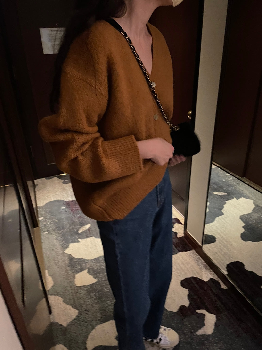 Brushed Wool / Alpaca Cardigan - 1 Left in Magenta