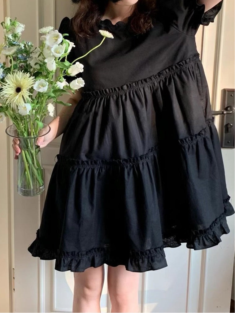 Ric-Rac Tape Linen Mini Dress