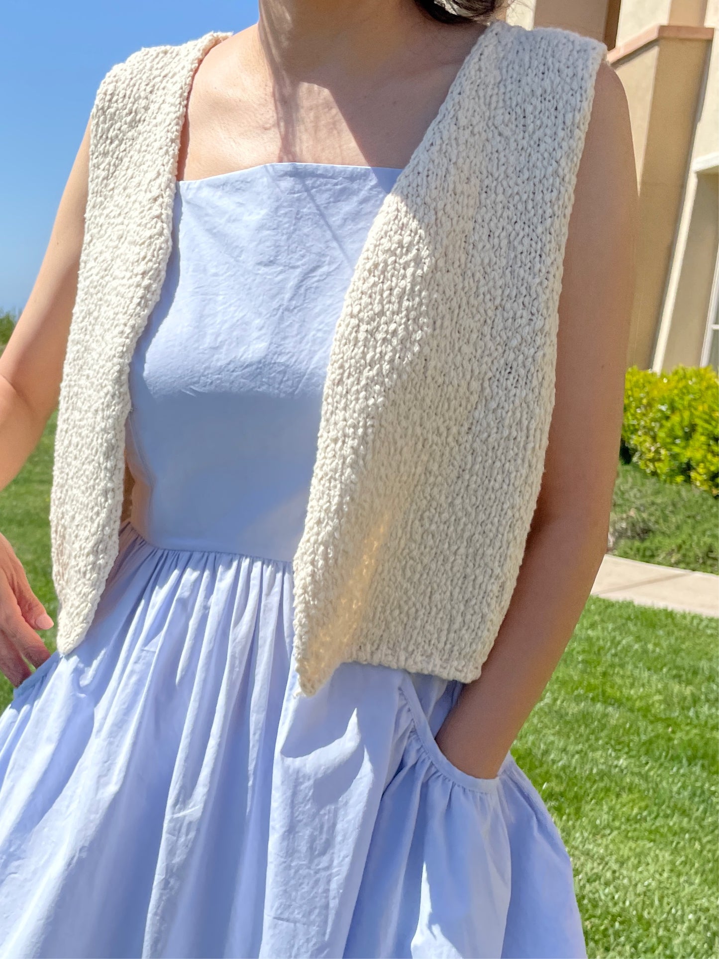 Abi + Ari Black Label Cotton Slub Yarn Vest