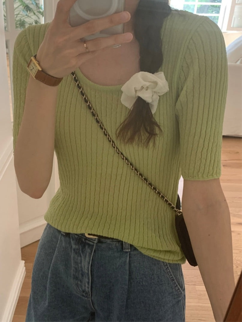 Sheer Ribbed Summer Knit