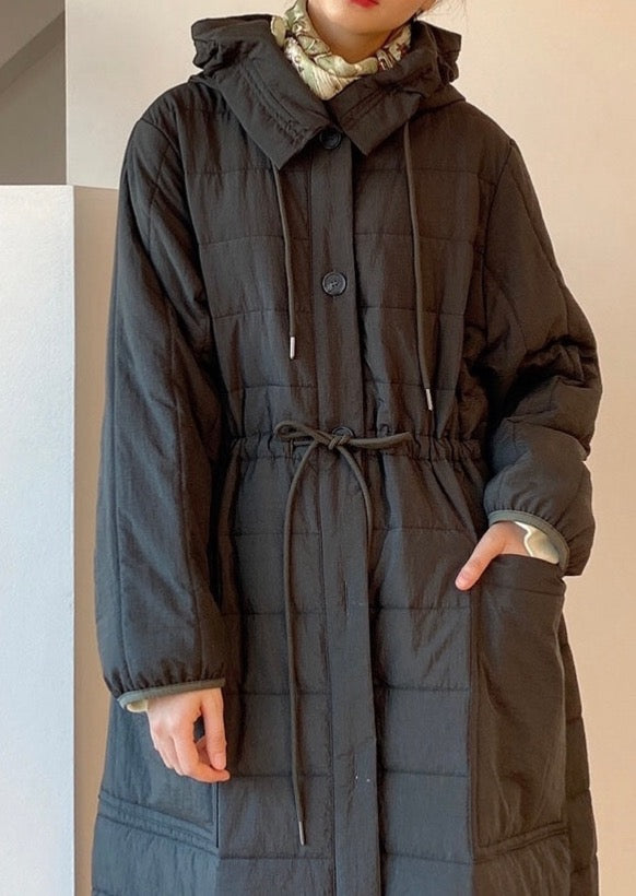 Quilted Nylon Robe Coat