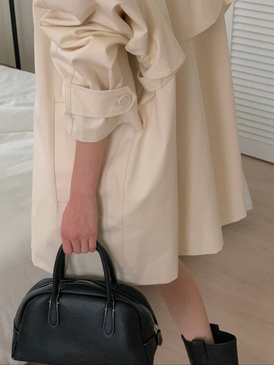 Spring Half Trench Coat - Only 1 left in black