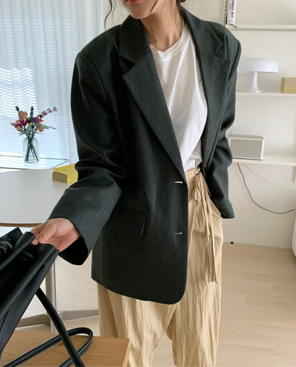 Abi + Ari Black Label Linen Blazer