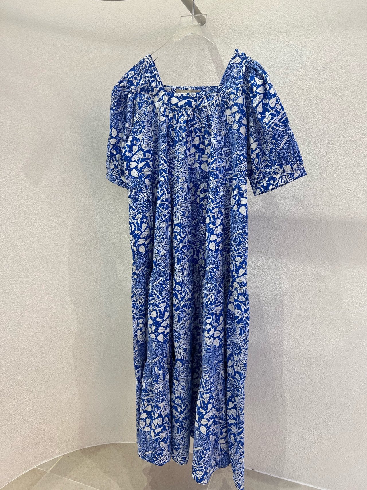 Summer Foliage Cotton Mumu Dress