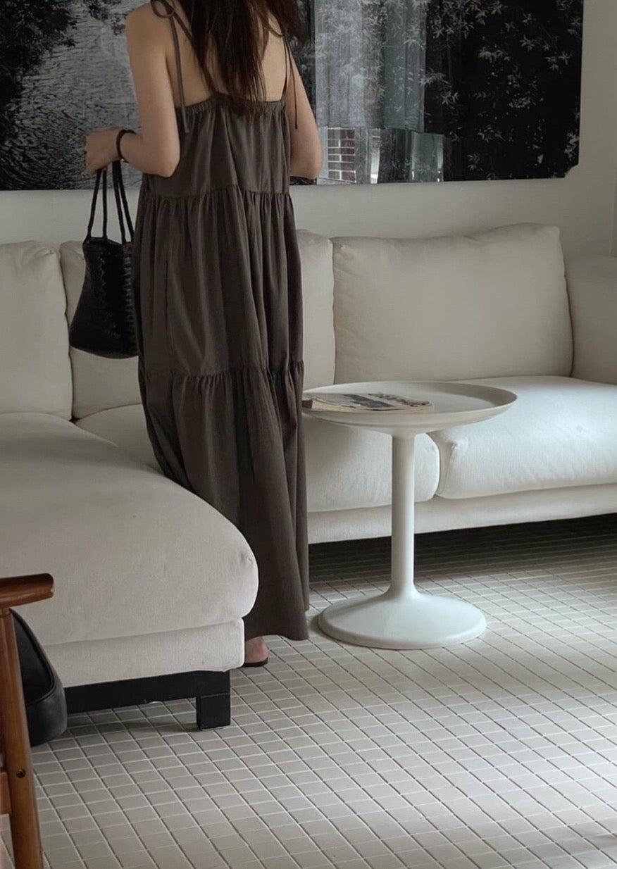 Annette Bow Tiered Dress - White + Sky Reorder in Schedule