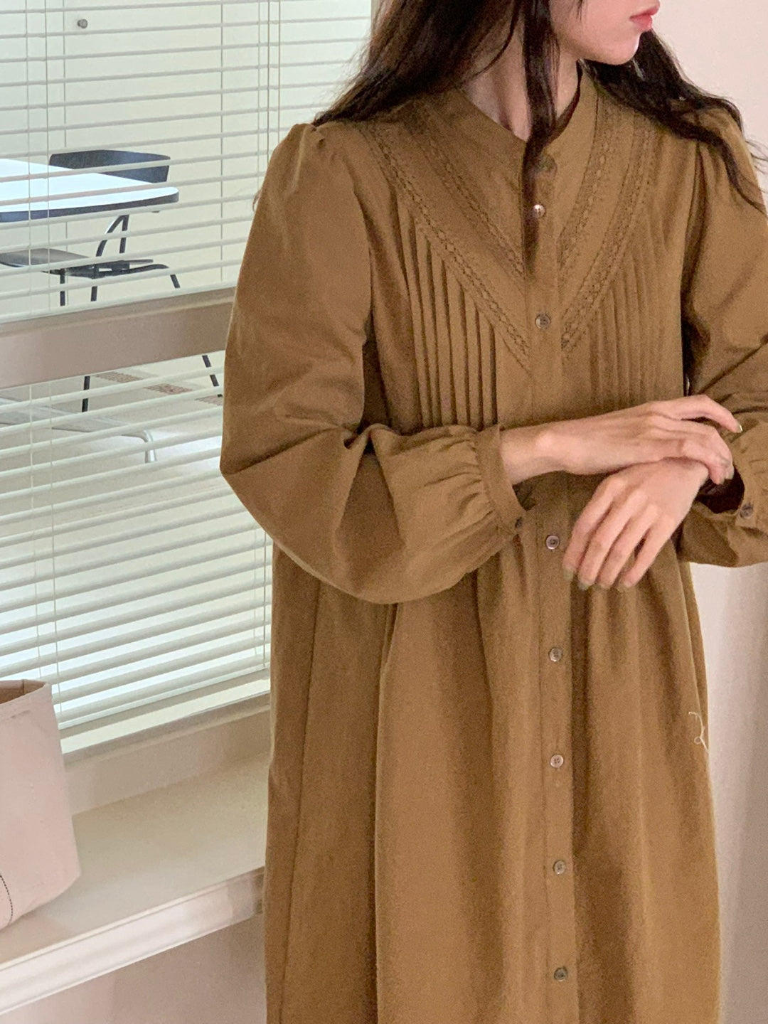 Pintuck Cotton Shirt Dress Abi+Ari Pintuck Cotton Shirt Dress Abi+Ari