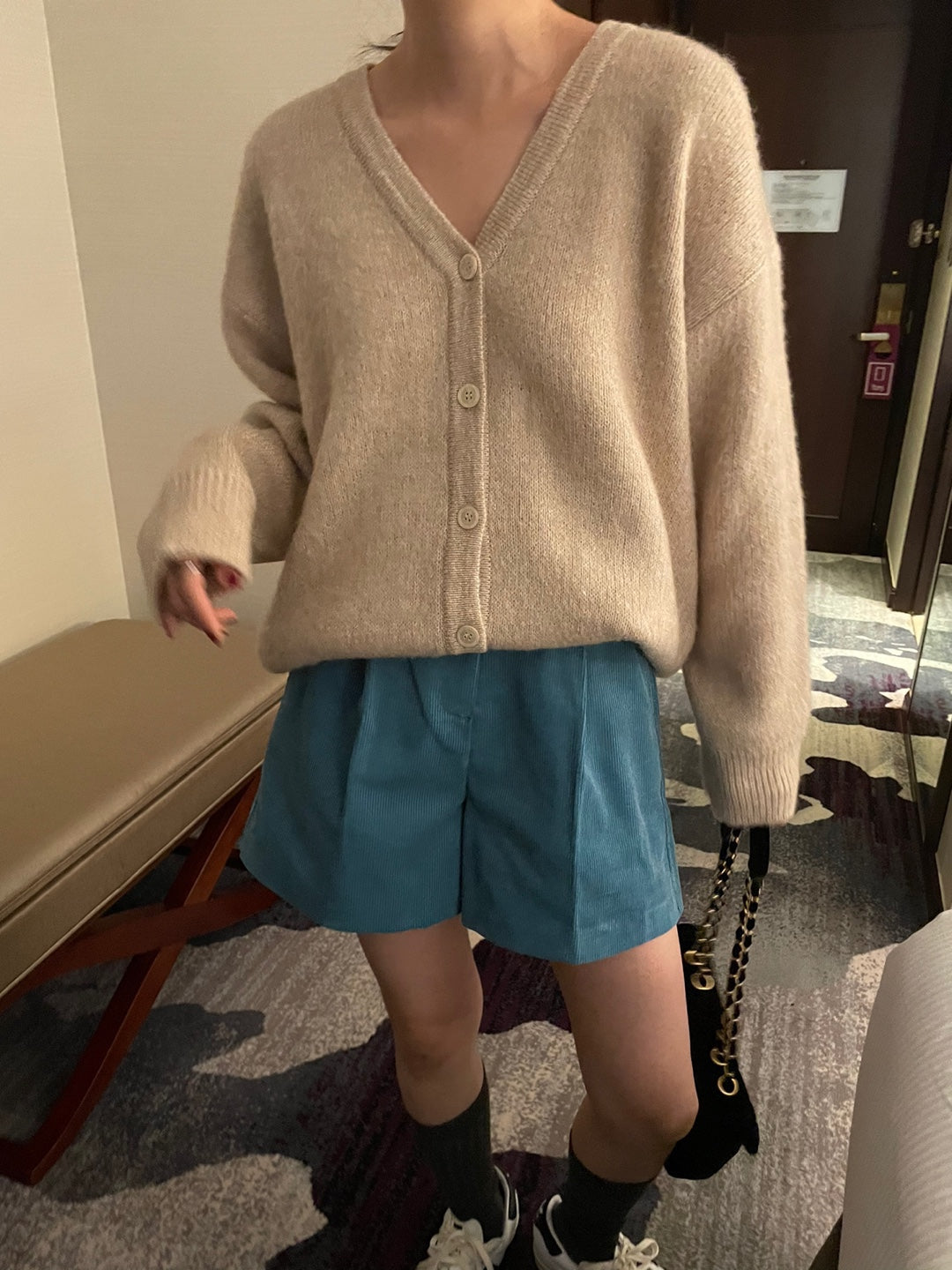 Brushed Wool / Alpaca Cardigan - 1 Left in Magenta