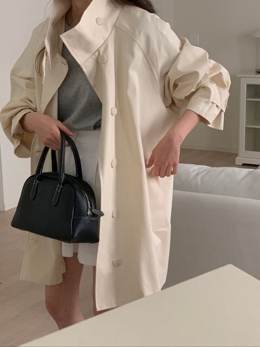 Spring Half Trench Coat - Only 1 left in black