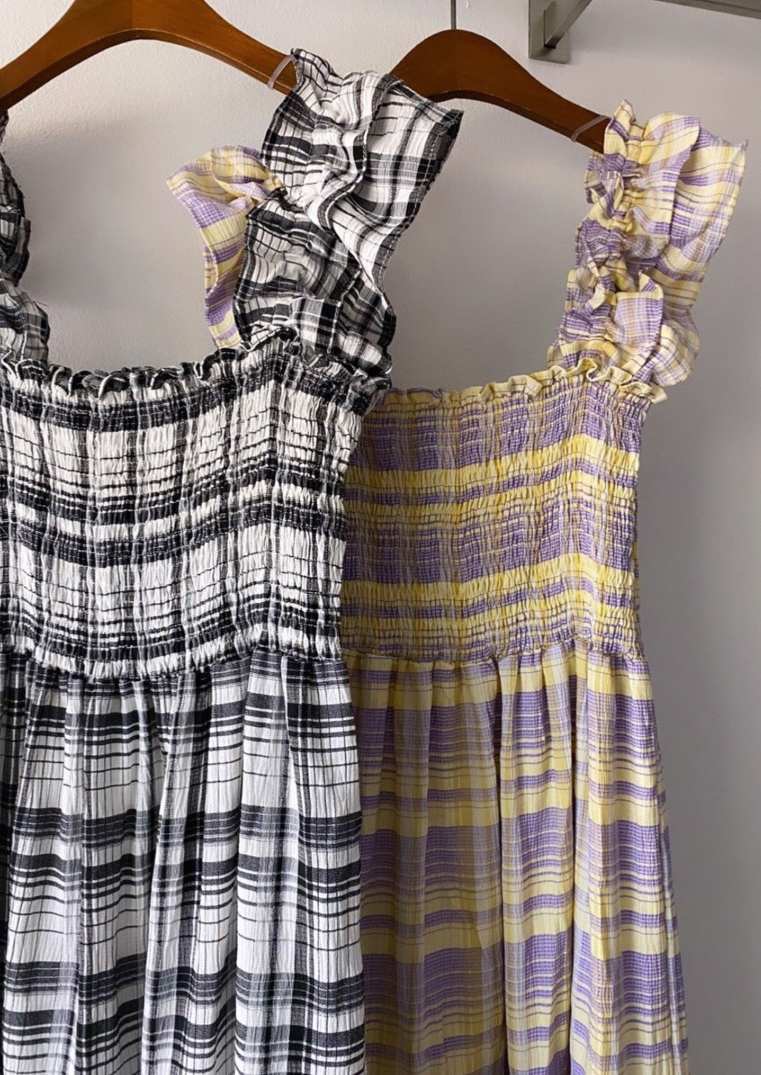 Luna Check Smocked Dress