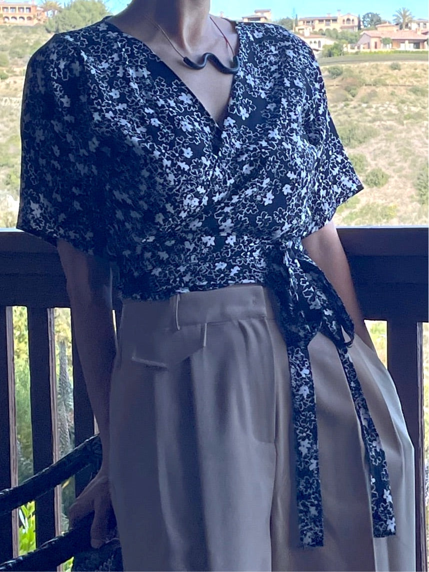 Floral Wrap Crop Top