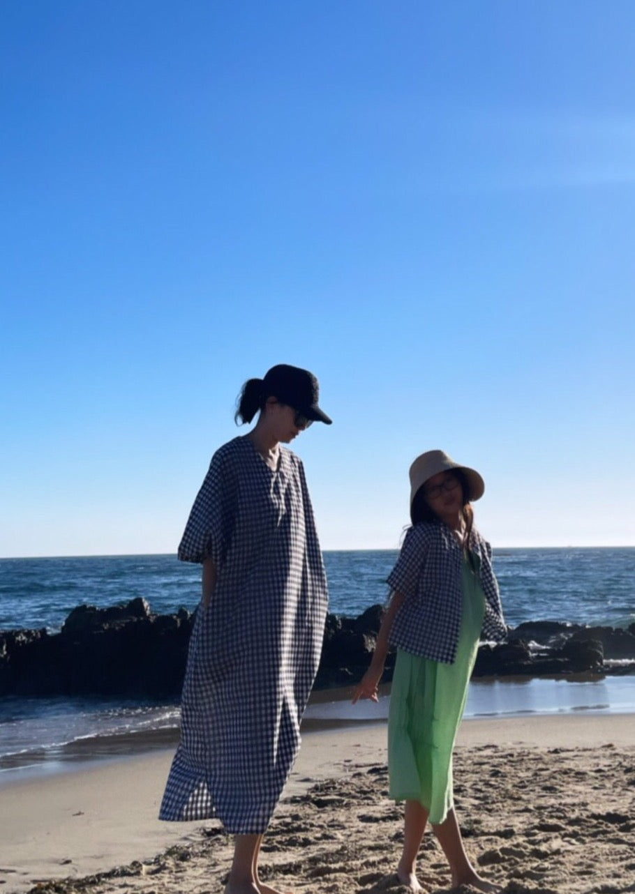 Gingham Cocoon Lounge Dress