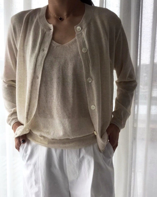 Janie Linen Knit Tank Top - Limited