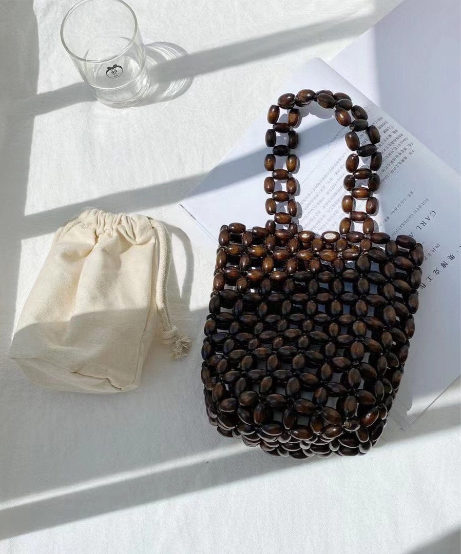 Wood Beads Mini Tote