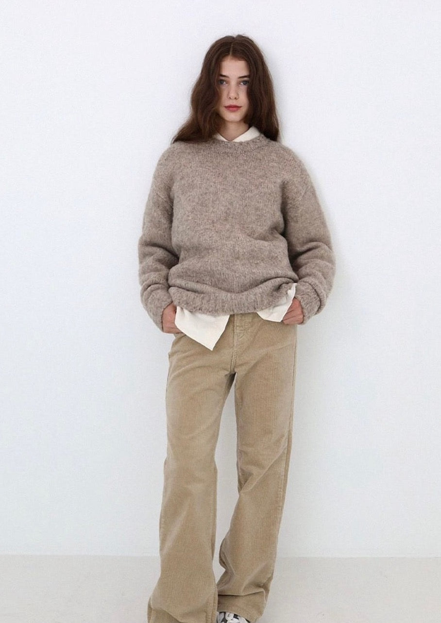 Brushed Alpaca Wool Blend Jumper