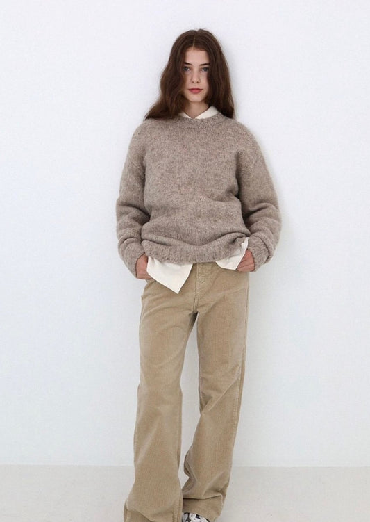 Brushed Alpaca Wool Blend Jumper